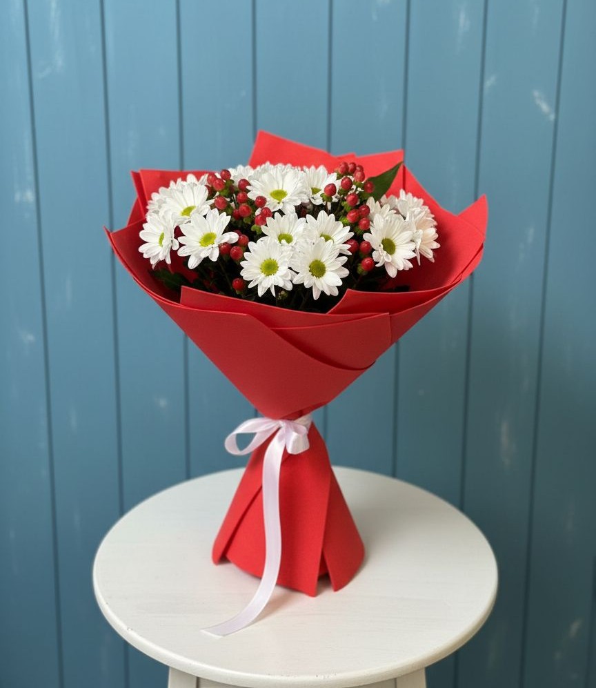 Букет цветов из: Хризантемы в Быкогорке