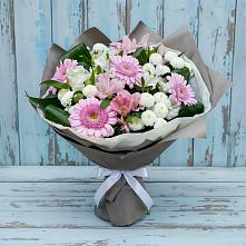 Букет цветов из:  Герберы, Альстромерии и Хризантемы #REPLACE_PRED# Быкогорке