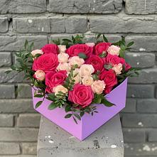 Цветочная композиция из Розы в коробке #REPLACE_PRED# Быкогорке