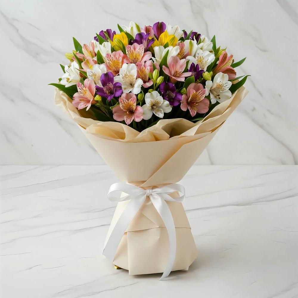 Букет цветов из: Альстромерии в Быкогорке