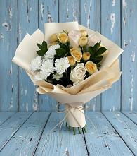 Букет цветов из:  Розы и Хризантемы в Быкогорке