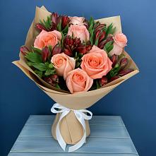 Букет цветов из:  Розы и Альстромерии #REPLACE_PRED# Быкогорке