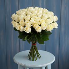 Букет 51 Белая роза Эдлесс Лав #REPLACE_PRED# Быкогорке