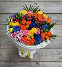 Букет цветов из:  Розы и Хризантемы в Быкогорке
