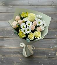 Букет цветов из:  Альстромерии, Розы и Хризантемы #REPLACE_PRED# Быкогорке