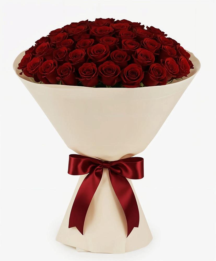 Букет 101 Бордовая роза Блэк Бакарра в Быкогорке