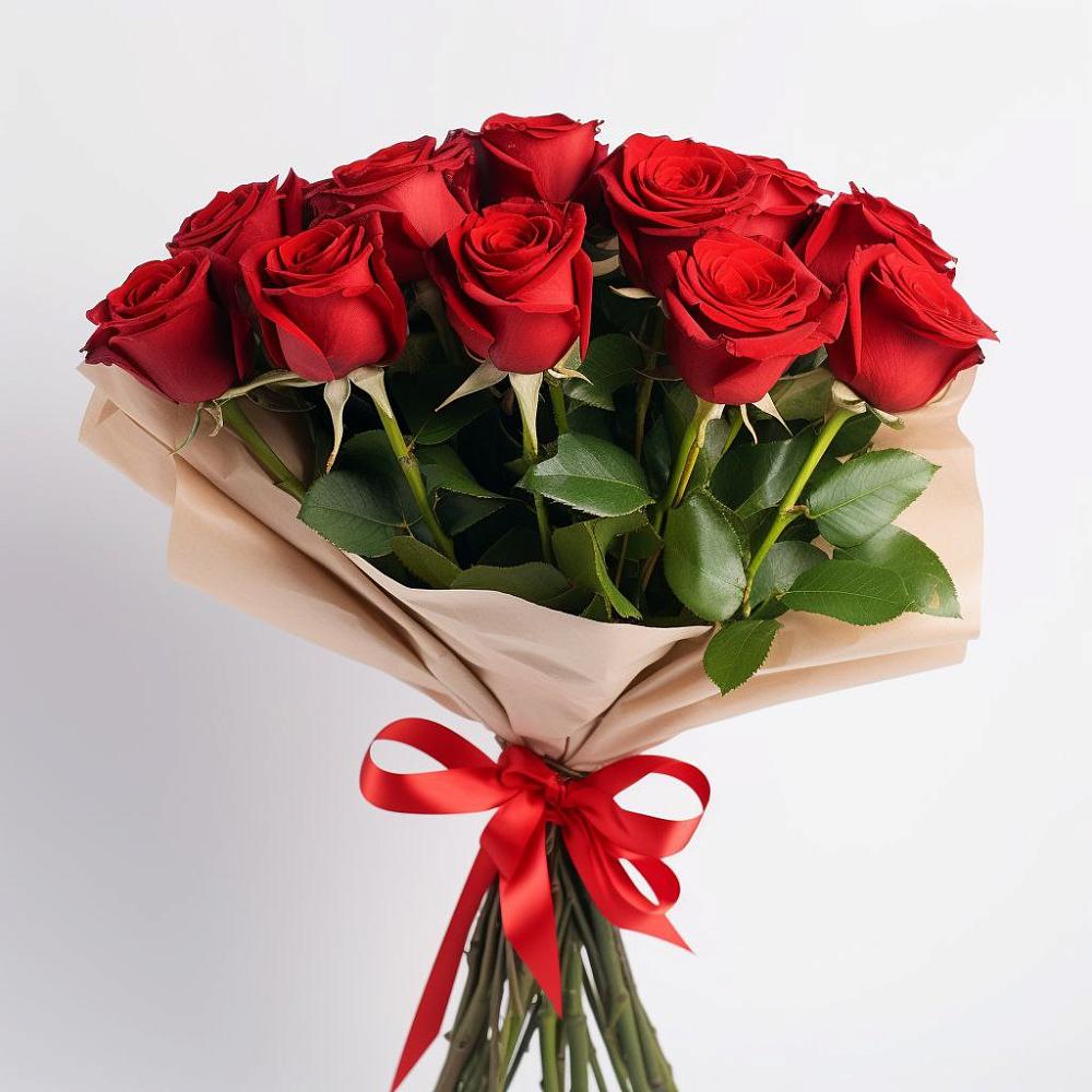 Букет 11 Красных роз Эдлесс Лав в Быкогорке