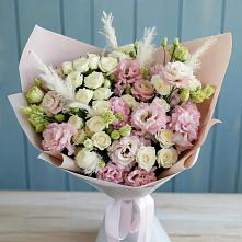 Букет цветов из:  Альстромерии и Розы #REPLACE_PRED# Быкогорке
