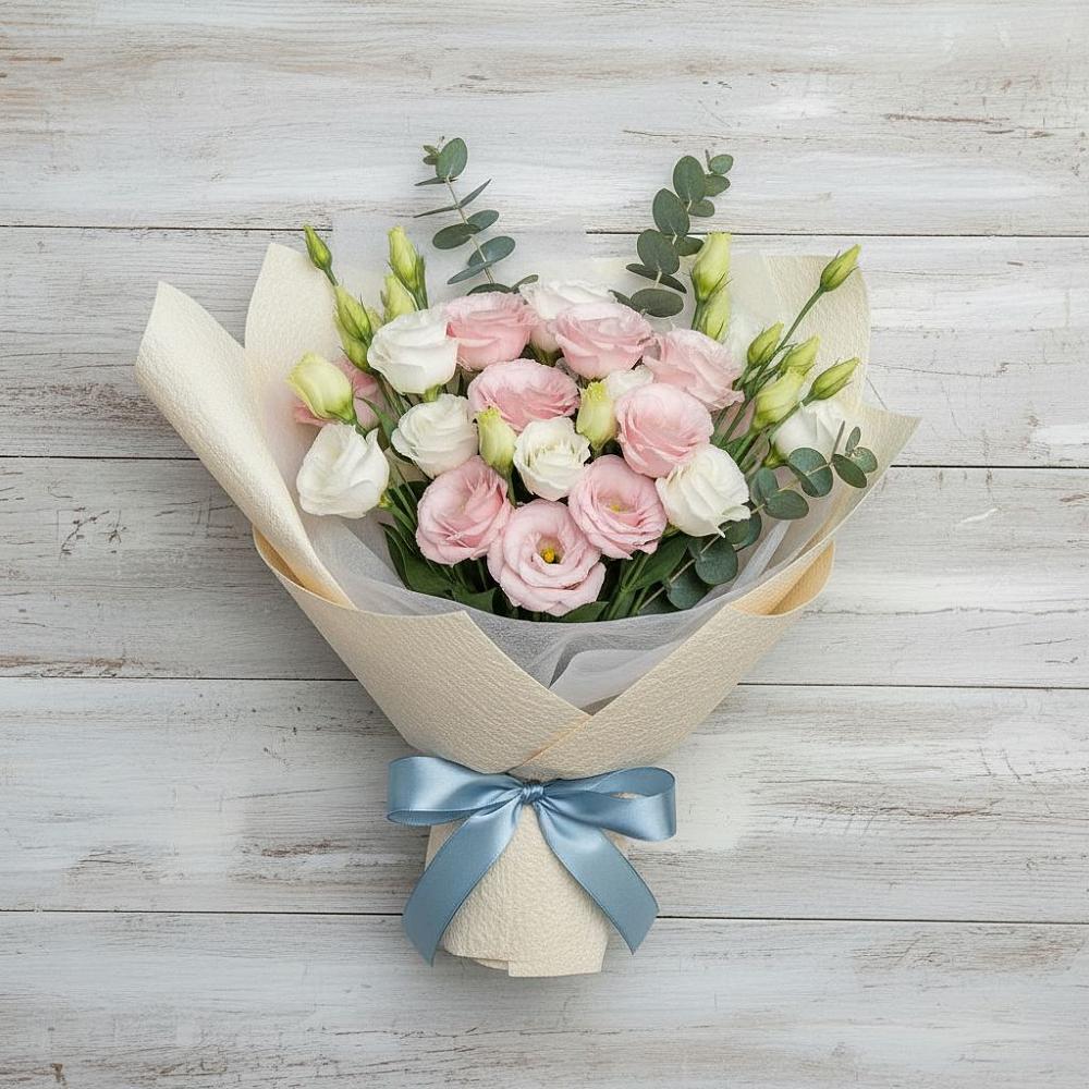 Букет цветов из: Лизиантусы в Быкогорке